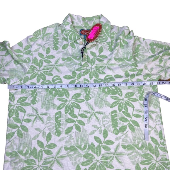 NWT Tommy Bahama Men’s Patterned Polo Size Medium‎ Green - Picture 6 of 7